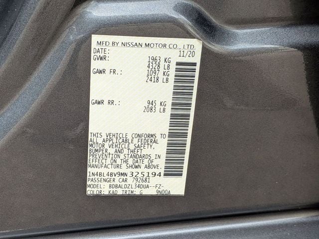 2021 Nissan Altima S FWD