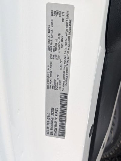 2026 RAM ProMaster 3500 High Roof