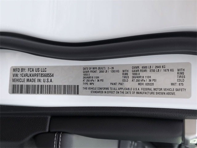 2026 Jeep Grand Cherokee L GRAND CHEROKEE L LAREDO ALTITUDE 4X4