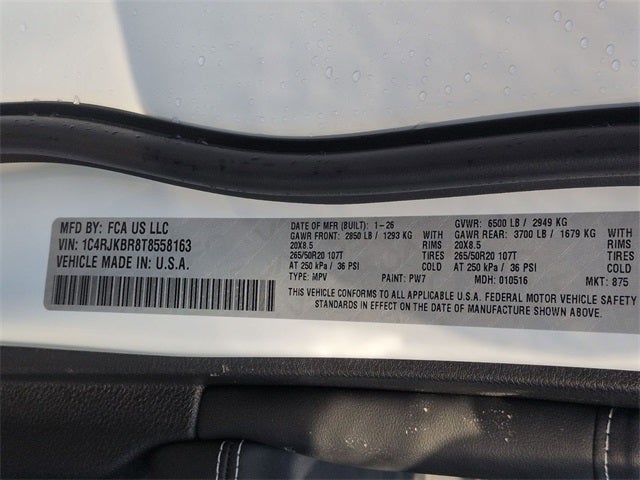 2026 Jeep Grand Cherokee GRAND CHEROKEE L LIMITED RESERVE 4X4