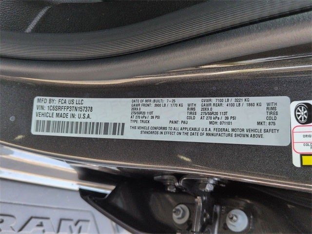 2026 RAM Ram 1500 RAM 1500 BIG HORN CREW CAB 4X4 5'7' BOX