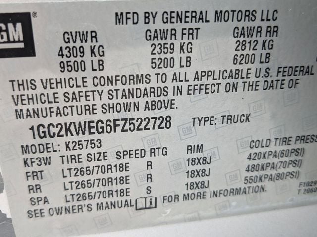 2015 Chevrolet Silverado 2500HD LTZ