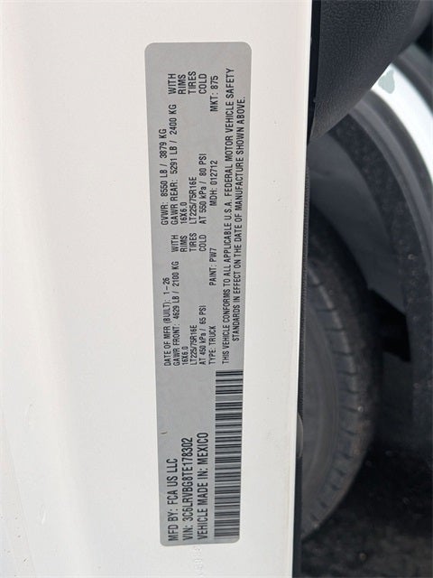 2026 RAM Ram ProMaster RAM PROMASTER 1500 TRADESMAN CARGO VAN HIGH ROOF 136' WB