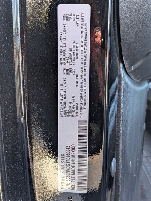 2026 RAM Ram ProMaster RAM PROMASTER 2500 TRADESMAN CARGO VAN HIGH ROOF 159' WB