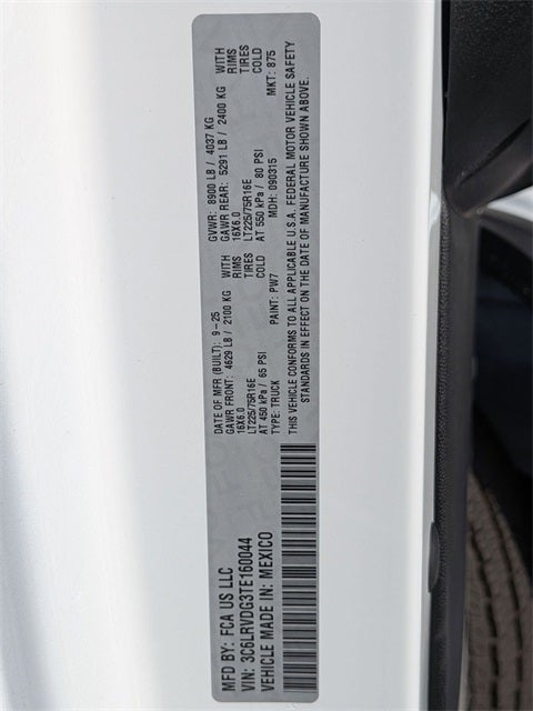 2026 RAM Ram ProMaster RAM PROMASTER 2500 TRADESMAN CARGO VAN HIGH ROOF 159' WB