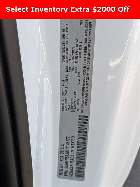 2026 RAM Ram 2500 RAM 2500 TRADESMAN REGULAR CAB 4X4 8' BOX