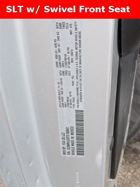 2026 RAM Ram ProMaster RAM PROMASTER 3500 SLT CARGO VAN HIGH ROOF 159' WB EXT