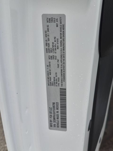 2026 RAM ProMaster 3500 RAM PROMASTER 3500 TRADESMAN CARGO VAN HIGH ROOF 159' WB EXT