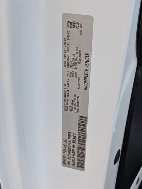 2026 RAM Ram ProMaster RAM PROMASTER 3500 TRADESMAN CUTAWAY 159' WB EXT / 104' CA