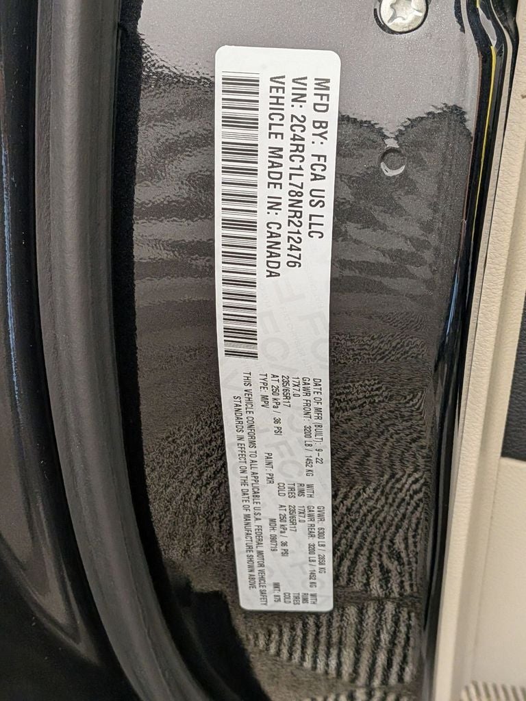 2022 Chrysler Pacifica Hybrid Touring L