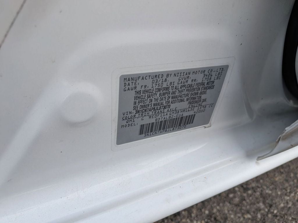 2018 Nissan Versa 1.6 SV