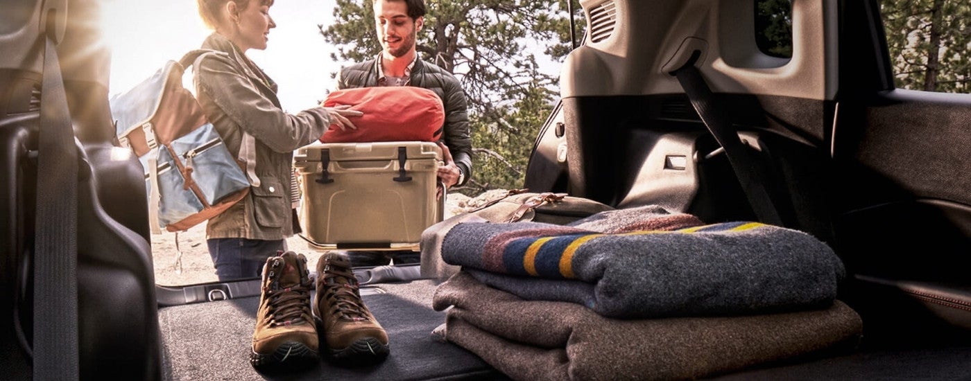 Gear in the trunk of a 2025 Jeep Compass