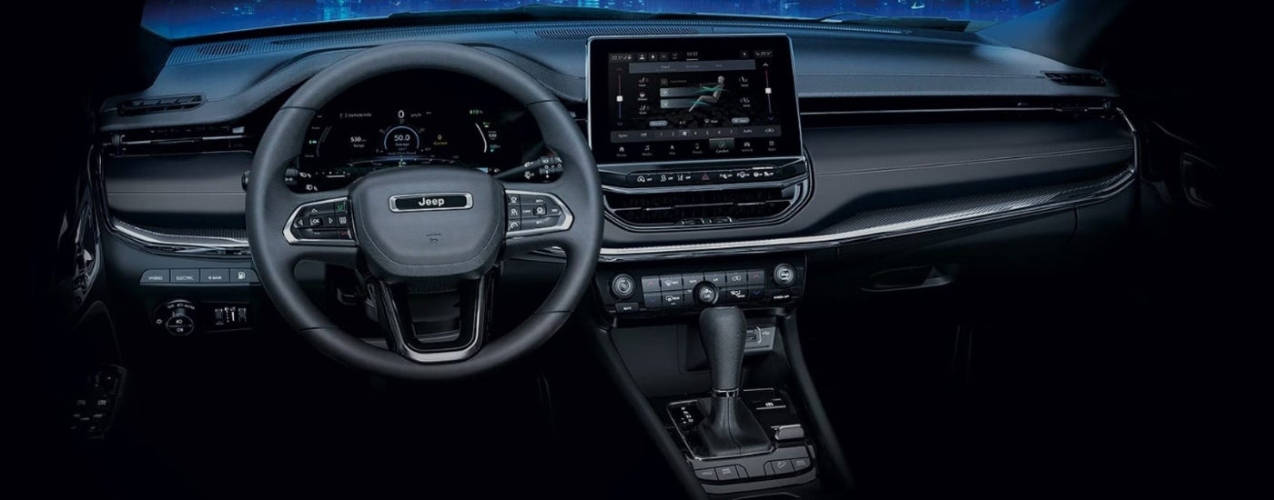 Infotainment screen in a 2025 Jeep Compass