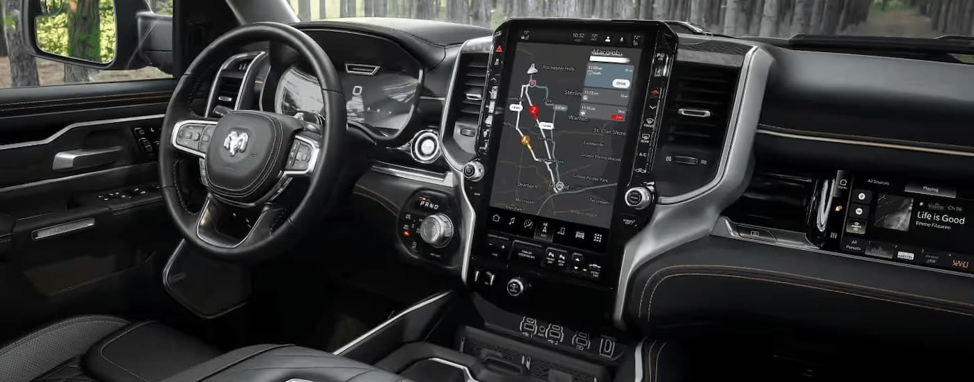 Dashboard and center console in a 2025 Ram 1500 Big Horn