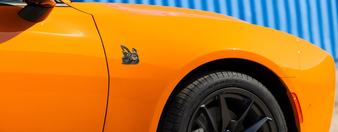 Orange 2026 Dodge Charger scatpack logo