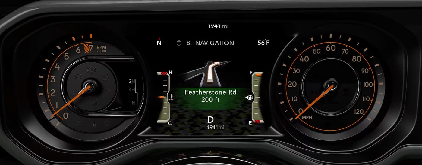 Digital dashboard cluster in a 2026 Jeep Wrangler
